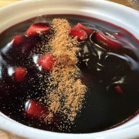 Peruvian Mazamorra Morada Pudding  at Warike Restobar in Santa Rosa