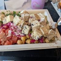 Tofu plate at Olive U Mediterranean Grill in Delray Beach