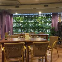 Cosy seating area at GreenWoods Raw Cafe in Kowloon