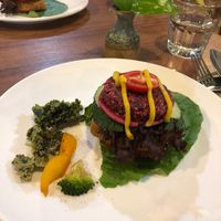 Raw Burger main course set lunch at GreenWoods Raw Cafe in Kowloon