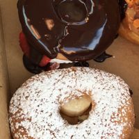 Peanut butter/banana and Chocolate/Strawberry at Donut Friend - Highland Park in Los Angeles