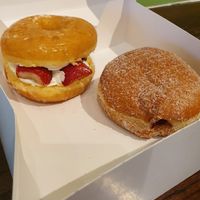 Strawberry lab and Jelly Sound  at Donut Friend - Highland Park in Los Angeles