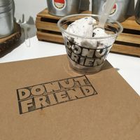 Vegan Cookies n Cream ice cream is so creamy and delicious!  at Donut Friend - Highland Park in Los Angeles