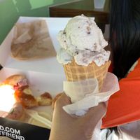 Butter pecan in waffle cone. They give you a lot! The ice cream is also not too sweet. at Donut Friend - Highland Park in Los Angeles