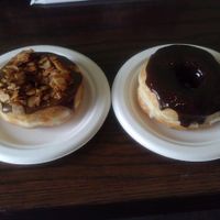 Bacon 182 (with coconut bacon) and Custard Front Drive at Donut Friend - Highland Park in Los Angeles