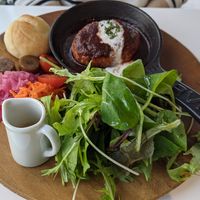 Hamburger at and S organic in Fukuoka