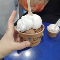 Pavlova and chock hazelnut at Gelato Blue in Newtown