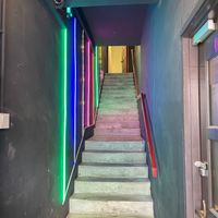 The cafe is on the 2nd floor. Walk up this staircase.  at S.pace Cafe - 空間 in Kuala Lumpur