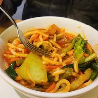 Tom yum udon noodles at Simply Noodles in Bundoora