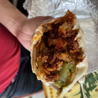 Burrito with soy chorizo   at Super Cucas - Cliff Dr in Santa Barbara
