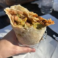 Vegan chorizo burrito with guacamole   at Super Cucas - Cliff Dr in Santa Barbara