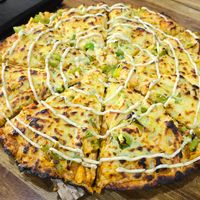 Vegan butter cheekin pizza - the standout for us! Absolutely delicious at Greenzilla in St Kilda