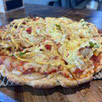 Tandoori cheekin with vegan cheese  at Greenzilla in St Kilda