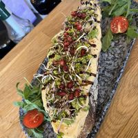Vegan hummus avocado bread  at Sisu Lou in Braunschweig