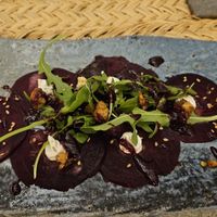 Carpaccio de remolacha at Restaurante Gastronómico Somiar in Valderrobres