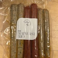 Three types of sausages #Veganuary at Die Vegane Fleischerei in Berlin