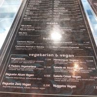 Menu at Inova Beach in Azurara