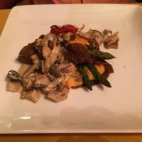 Buckwheat crepes with sweet potato stuffing and mushrooms at Bhava in New Orleans