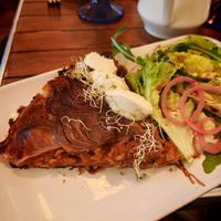 carrot and caramelized onion tarte tatin with lemon whipped cream at Mimosa in Poitiers