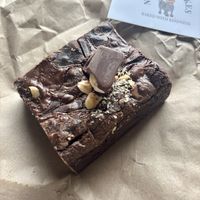 Hazelnut brownie  at No Moo Bakes in Alnwick