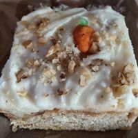 Carrot cake at No Moo Bakes in Alnwick
