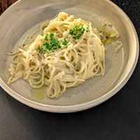 Trüffel-Parmesan Spaghetti  at Veganes Gold - The Foodie Place in Stuttgart