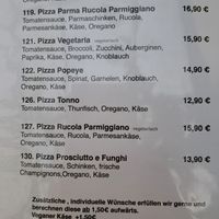 Some pizzas can be veganized by opting for the vegan cheese at Piazza Siciliana da Sebastiano in Sankt Augustin