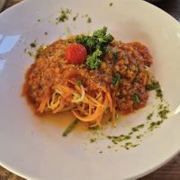 Gemüsespaghetti mit Linsenbolognese at Das Wirtshaus in Obernburg Am Main