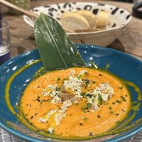 Salmorejo and tofu  at Pan y Circo in Sevilla
