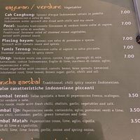 Menù verdure   at Cinta Rasa in Turin