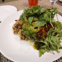 Another angle of delicious cauliflower steak at Aqua Terra in Seattle