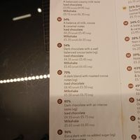 Cold chocolate menu at Knoops in Bath