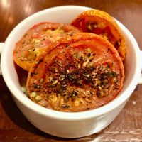 Garlic and herb tomatoes  at Makan Restaurant in Dubai