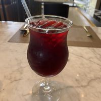 Roselle (hibiscus) tea  at Plearn in Phuket