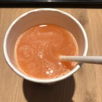 Juice, cold pressed at "La Clairière" by Biodélice in Porto-vecchio