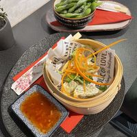 Edamame and Vega Gyoza  at Sushi Bar  in Siofok