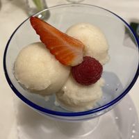 Birnensorbet (ohne Grappa)  at Osteria Terrarossa in Hennef