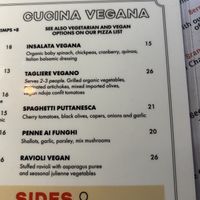 Vegan options   at Buona Forchetta  in Newport Beach