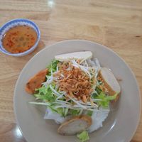 Noodle dish (third option on menu) at Phở chay 41 in Ho Chi Minh City