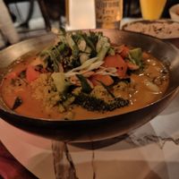 Vegan curry at Häerz in Luxembourg City