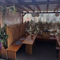 booth by the street to sit down at Sunbap - Pop Up in Frankfurt