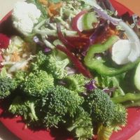 Make your own Salad at Sweet Tomatoes restaurant (Leafy greens, broccoli, cauliflower, beets, radish, cabbage, carrots, sunflower seeds, red onion, green bell pepper, cucumber) at Sweet Tomatoes in Naples