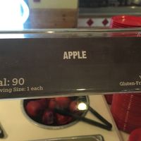 Lol! Even the apple has a vegan sign. at Sweet Tomatoes in Sarasota