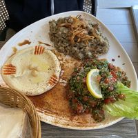 Mujadara plate  at La Maison du Liban (Notre Dame) in Versailles