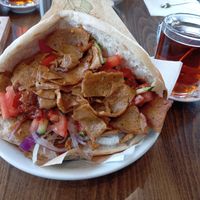 Vöner mit scharfer Sauce at Lavas in Hamburg