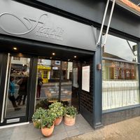 Exterior and parking available (pay and display) on next turning very close to restaurant  at Fratelli Cicchetti  in Ampthill