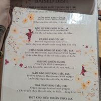 Menu at Giác Duyên Vegan in Ho Chi Minh City