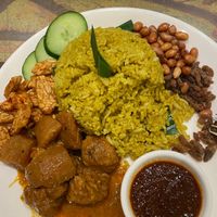 Potato and mock chicken with turmeric rice at Hainan Village Signature - Sandakan - 海南乡 in Sandakan
