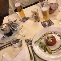 Veggie Tartar (vegan) and Pumpkin soup (vegetarian) at Hotel & Restaurant Waldhaus in Bettmeralp