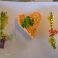 Carrot and horseradish mousse at Hotel & Restaurant Waldhaus in Bettmeralp